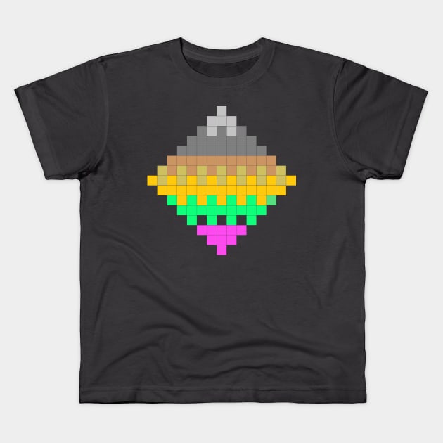 pixel pattern A Kids T-Shirt by prettyguardianstudio